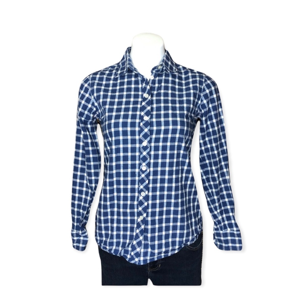3/$20 BANANA REPUBLIC Soft Wash Plaid Button Down Top XS